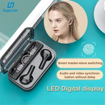 

Wireless Bluetooth 5.0 Headsets Noise Canceling Headphones With Charging Case Touch Control Earbuds Support Voice Assistant Call
