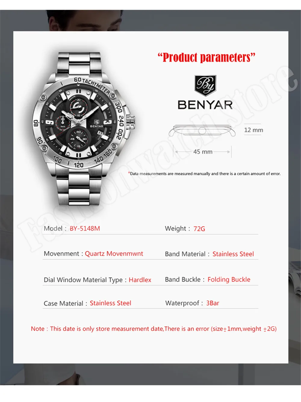 Мужские часы BENYAR Топ люксовый бренд кварцевые часы мужские военные кожаные повседневные модные водонепроницаемые спортивные часы Reloj Hombre