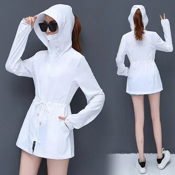 

2020 Dust-proof PM2.5 jacket Women Sun Cardigan Long Sleeve Turtleneck Casual Solid Hoody Tops
