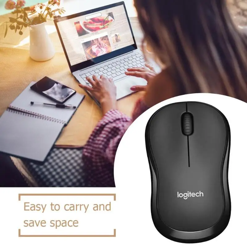 Logitech M185/186 2,4 ГГц Беспроводной USB нано-приемник Мышь 3 кнопки 1000 Точек на дюйм Офис игровая оптическая мышь для ноутбука, настольного компьютера