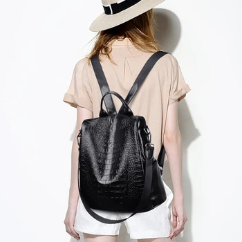 

16L Luxury Women Leather Backpack 2020 Classic Designer Bag Backpacks Woman Female Vintage Back Pack Bagpack Brown Black Solid