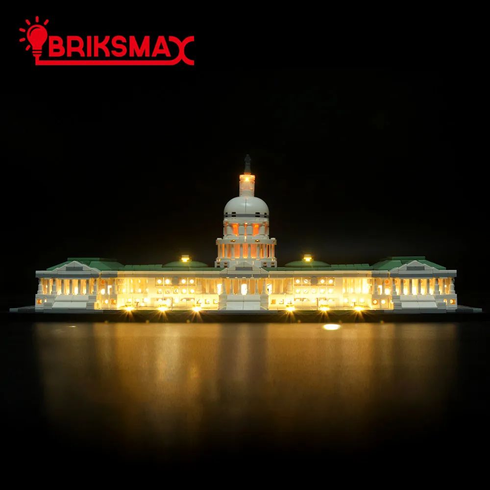 

BriksMax Led Light Up Kit For Architecture United States Capitol Building Blocks Compatible With 21030 (NOT Include The Model)