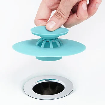 

Household Silicone Hair Catcher Bathroom Sink Plug Drain Hair Strainer Stopper Basin Bath Bathtub Supplies Kitchen Accessories