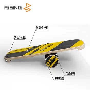 

rui si Surfing Snowboarding Yoga Wooden Balance Plate Rehabilitation Balance Training the Core Training Pulp Board Carved Skateb