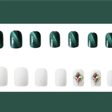 512-зеленый опал драгоценный камень одежда Маникюр готовой продукции xin niang kuan кончик ногтей поддельные ногти патч Маникюр