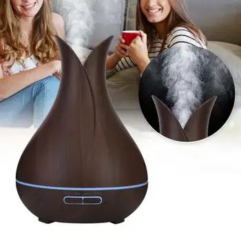 

400ml Electric Humidifier Essential Aroma Oil Diffuser Ultrasonic Wood Grain Air Humidifier Mini Cool Mist Maker