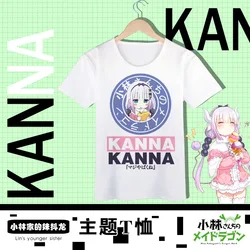 Japanese Anime Miss Kobayashi's Dragon Maid T-Shirt Kannakamui Tohru Animation Peripherals Short Sleeve Modal Tee Tops
