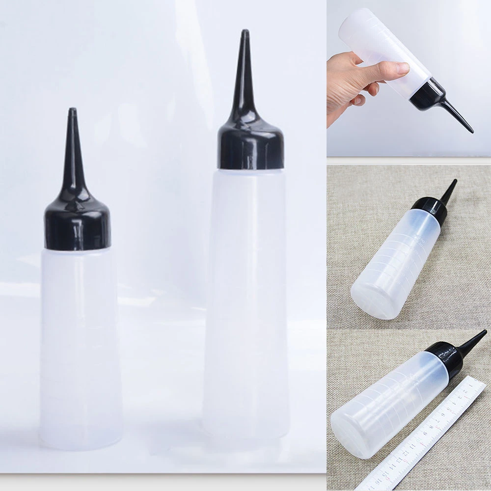 150ml/250ml Plastic Salon Hair Color Applicator Bottle Scale