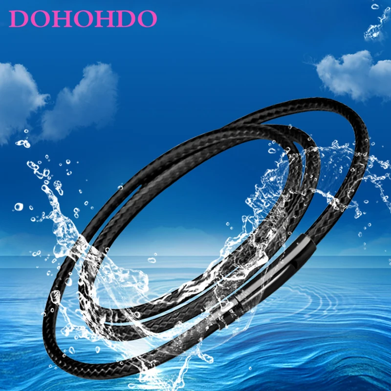 

2020 Men Women Leather Cord 40-80cm Necklace Cord Wax Rope Lace Chain Stainless Steel Magnetic Clasp For DIY Necklaces Jewelry