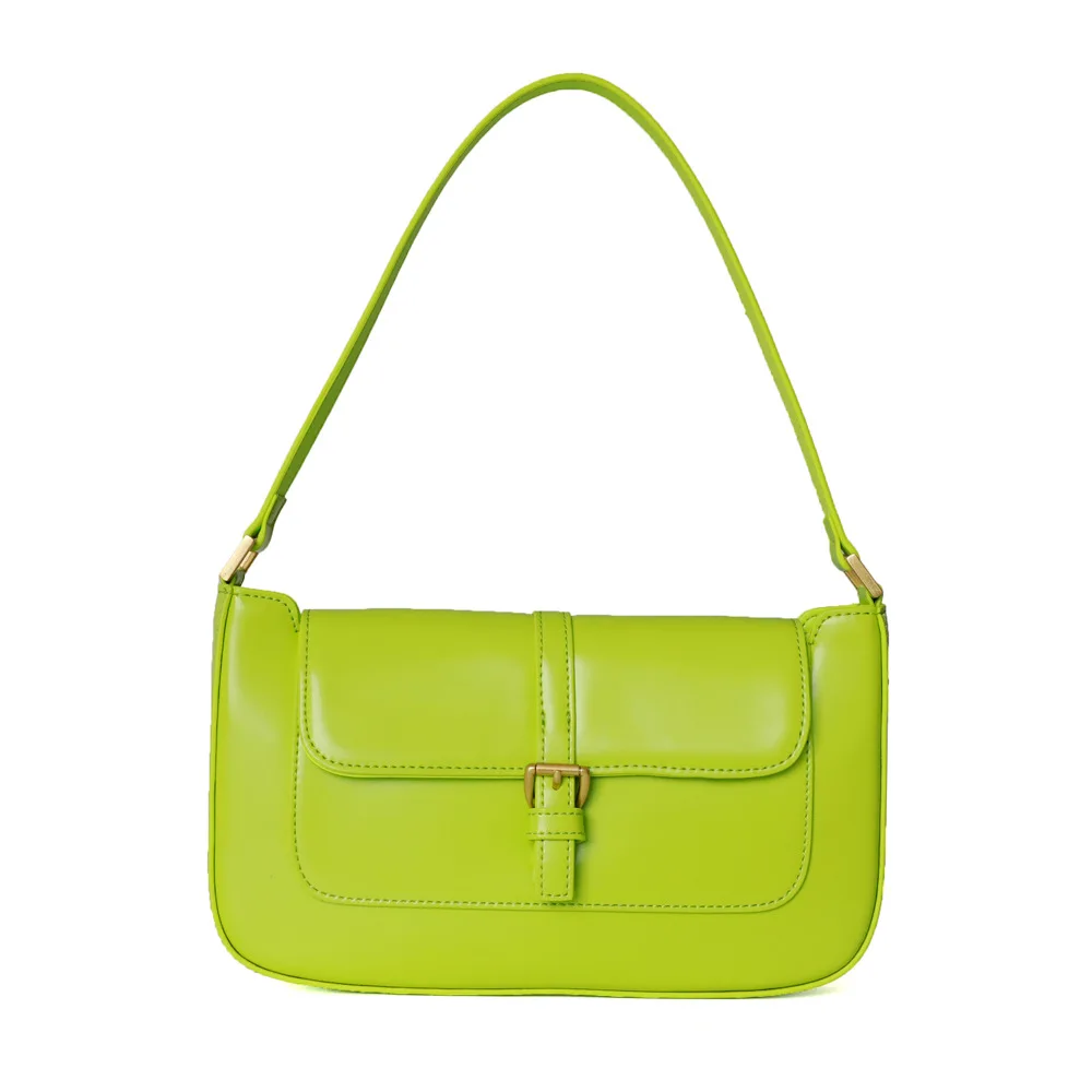 Winter New Retro Cow Leather Baguette Bag Under The Shoulder Shoulder Bag Female