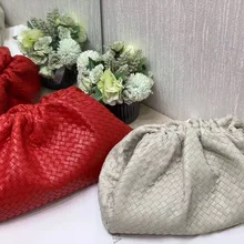 Новинка, высокое качество, натуральная кожа, плетение, Роскошные, bottegas, для женщин, для девушек, Винтаж, классический дизайн, сумки, известный бренд, облака, handbas