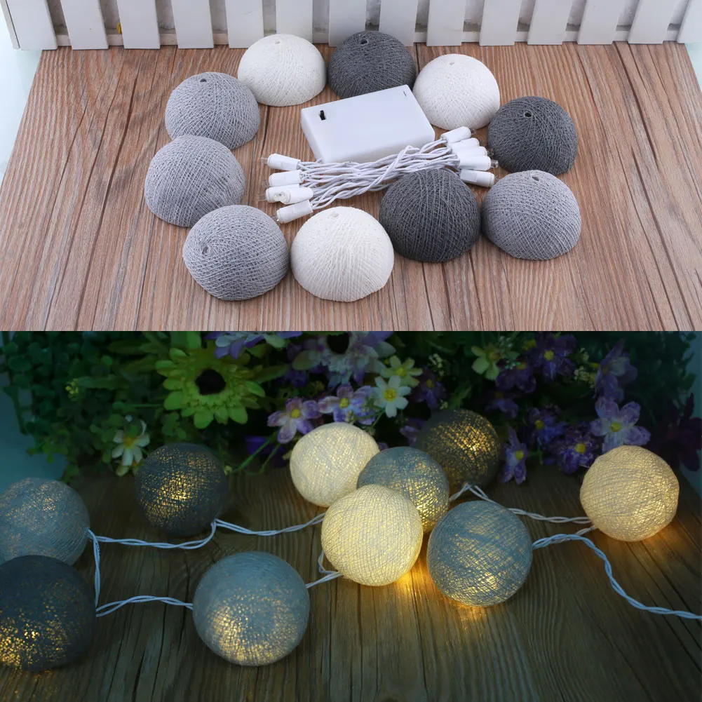 10 светодиодный Светодиодный светильник гирлянда романтический синий + серый