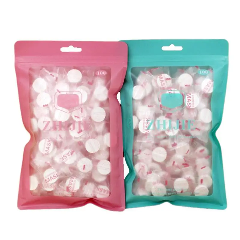 

100pcs DIY Compressed Mask Disposable Facial Mask Home Skin Care Massage Tool (Random Color)