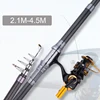 New Telescopic Portable Rotary fishing 2.4M,2.7M,3.6M,3.9M,4.5M Fishing Rod Travel Sea Boat Rock Fishing Rod Carp Fishing Gear ► Photo 3/6