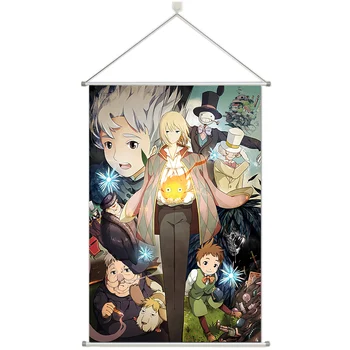 

Anime Howl no Ugoku Shiro Howl's Moving Castle Personalize Customer Made Alloy Fabric Wall Poster Scroll 60x90cm 24x36inches