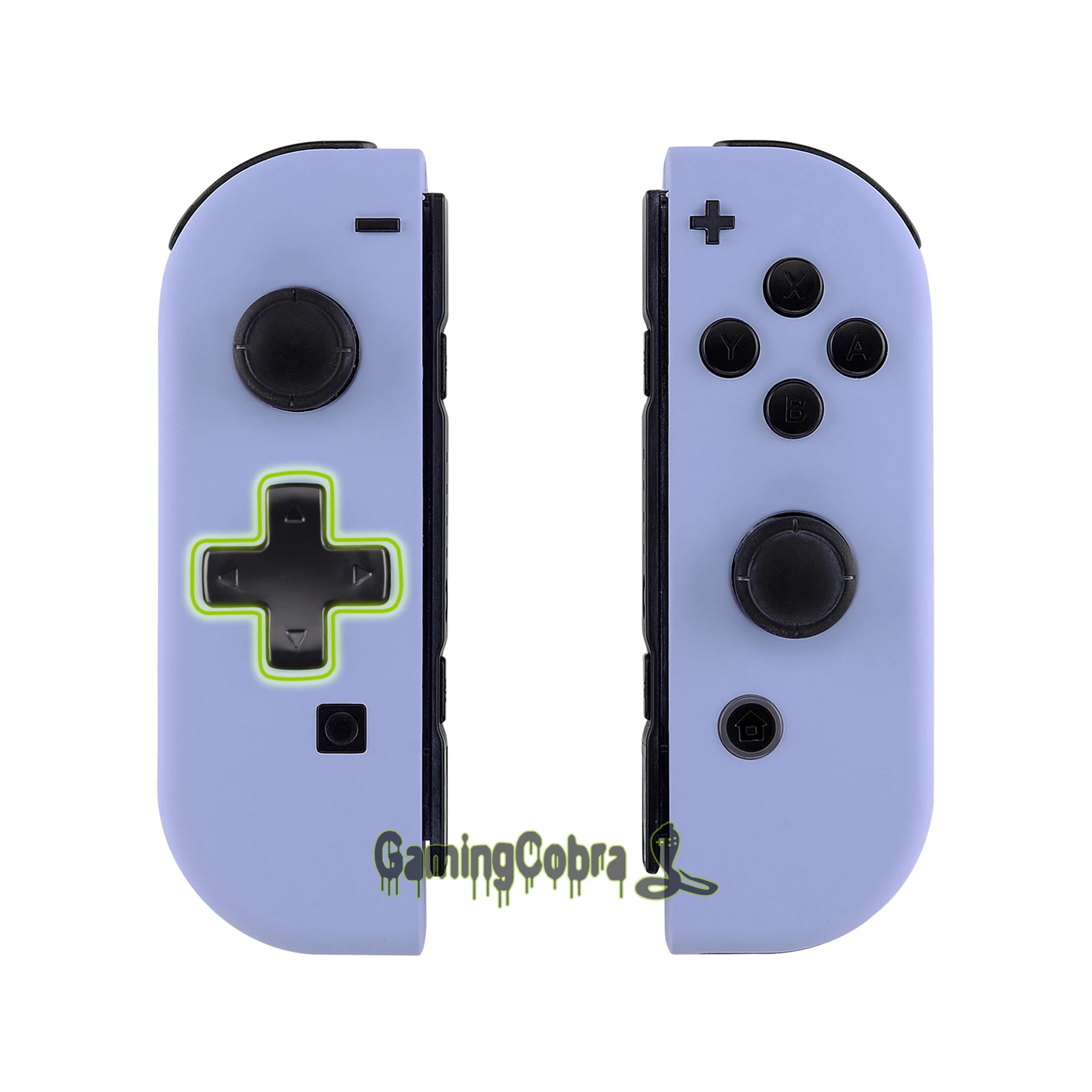 Корпус контроллера для Nintendo Switch JoyCon мягкий фиолетовый с полным набором кнопок