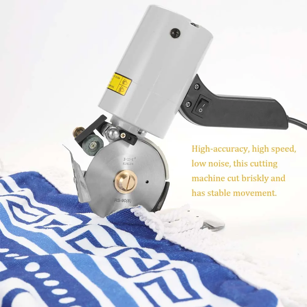 

Meterk Electric Portable Low-Noise Lightweight Cloth Cutter Fabric Round Cutting Machine TY-90B