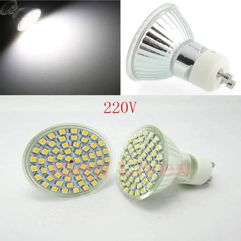 Светодиодные лампы GU10 60* SMD белые 220V супер лампочки