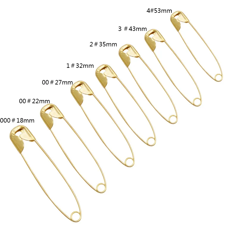 Description Picture 3 of item100Pcs Stainless Steel Safety Pins 18-53mm Gold sliver Brooches for DIY Home Crafts Garment Sewing Assistive Tool Accessories