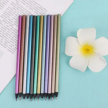 

12Pcs Metallic Non-Toxic Colored Drawing Pencils 12 Color Drawing Sketching Pencil 77HA