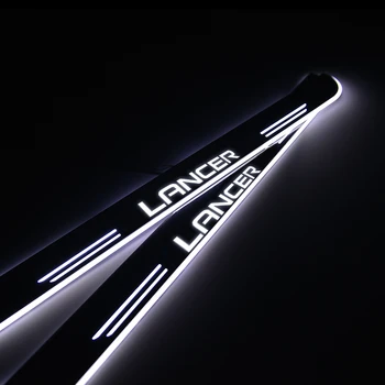 

AOGENIU LED Door Sill Streamed For MITSUBISHI LANCER VII VIII Scuff Plate Acrylic Door Sill Car Exterior Stickers Accessories
