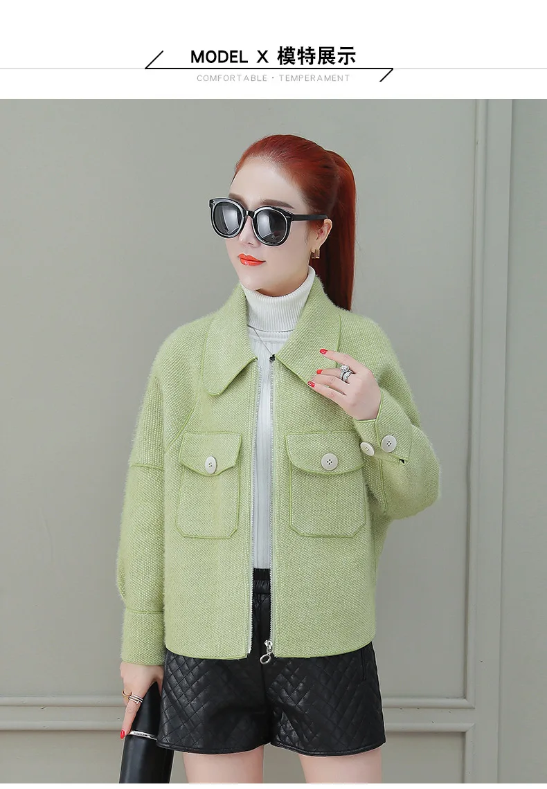 W101227 зимняя новая стильная шерстяная куртка с длинными рукавами