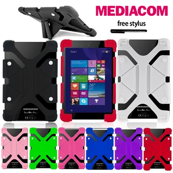 

Silicone Stand Case Cover for MediaCom SmartPad / WinPad 10.1" With Bracket Function Shockproof Protective Case +Free Stylus