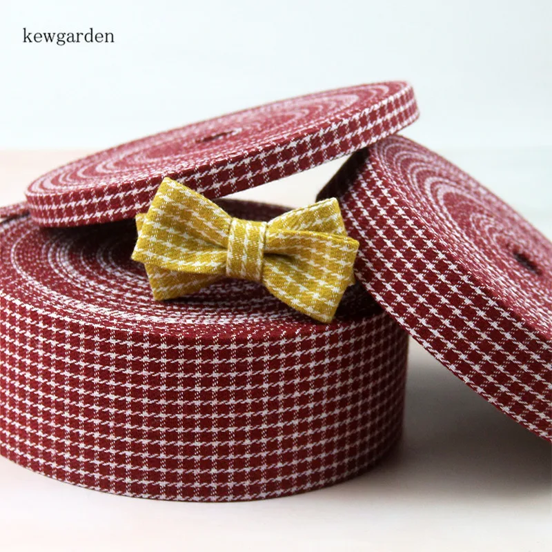 Kewgarden 1 5 &quot1&quot 3/8 &quot40 мм 25 10 клетчатая вручную изготовленная лента гусиная лапка