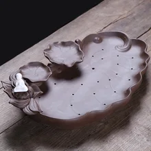 Дорожный чайный набор инструментов для работы с полимерной глиной чайный поднос из листьев лотоса бамбуковый чайный лоток рекламный логотип с подарком настраиваемый поколение жира