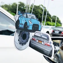 JDM СТИЛЬ автомобиля заднего вида Mirrow Pendent освежитель воздуха твердый бумажный поршневой тормозной диск Nos турбоколесо обод амортизатор