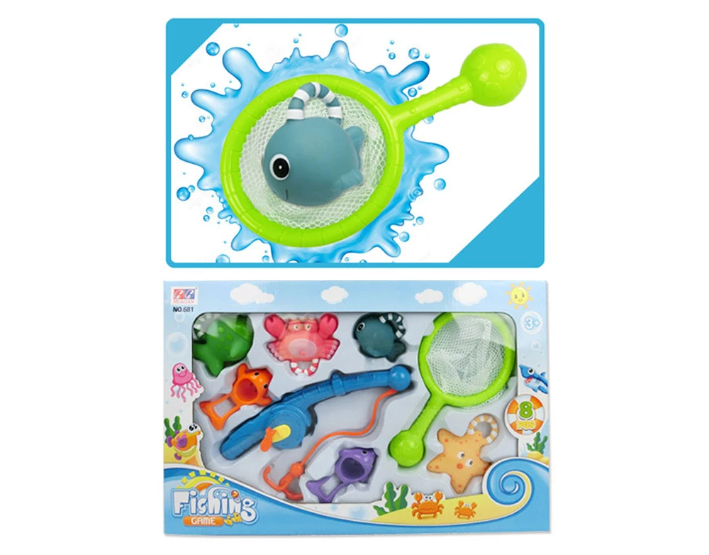 Развивающие игрушки для купания и игр в воде и рыбалки, для родителей и детей, интерактивный подарочный набор, подарок 681