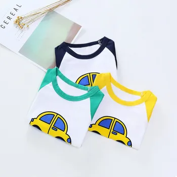 

2020 Kids Boys Shirt Baby T Shirt Children Casual Cartoon Car pattern Blouse Long Sleeve Shirt