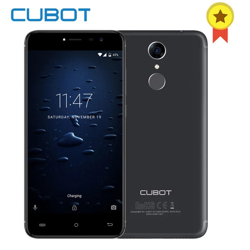 CUBOT NOTE PLUS смартфон с 5 2-дюймовым дисплеем четырёхъядерным процессором MT6737T Android 7 0