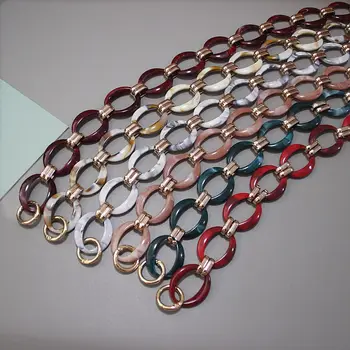 

Vintage Shoulder CrossBody Replaceable Bag Chain Acrylic Resin Shoulder Strap Purse Decoration Accessories