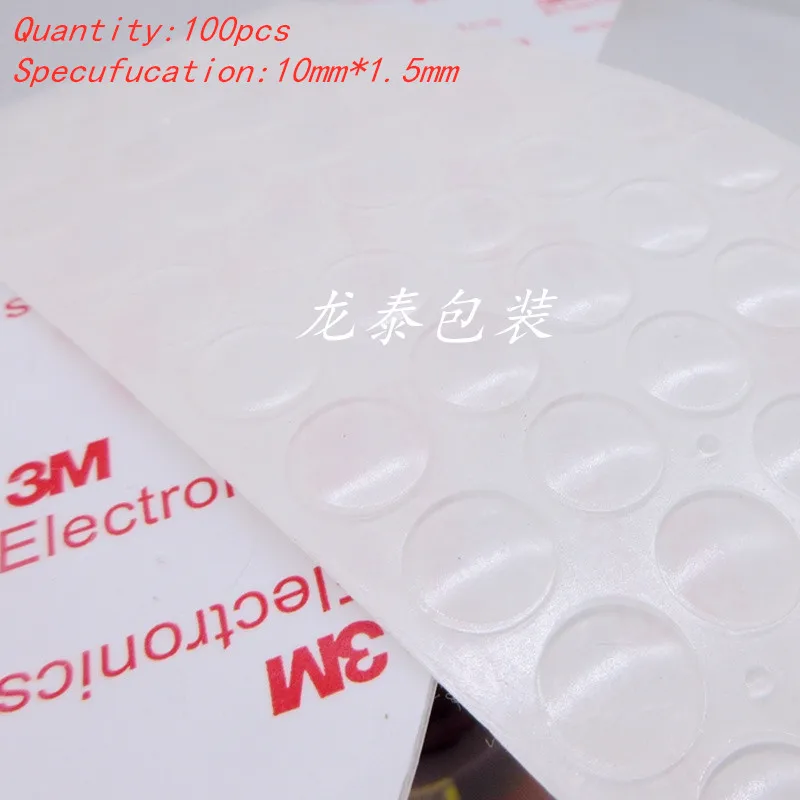 64-100 шт 10 мм x 1-5 мм прозрачный Противоскользящий силиконовый резиновый пластиковый бампер амортизатор 3 м самоклеящиеся силиконовые накладки для ног - Цвет: 10X1.5mmX100pcs