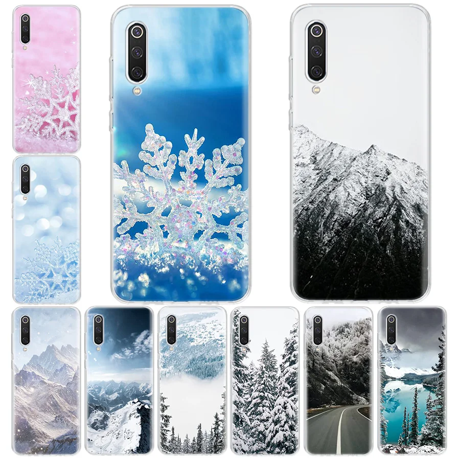 White Mountain Pine Tree Forest Mountain Peak Mist Custodia Per Telefono Per Xiaomi Redmi 12 12C 10X 10C 10A 9 10 Prime 9T 9C 9A 8A 8 7A 7