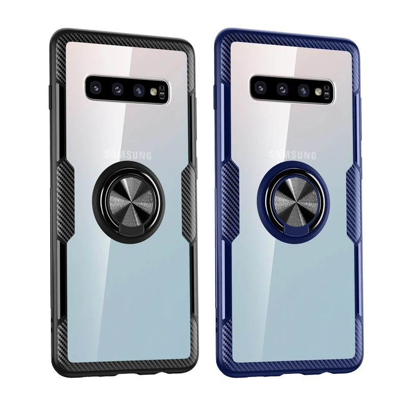 Прозрачный чехол с кольцом для Samsung Galaxy S10 Note 10 9 S9 Plus S9Plus S10E A70 A50 противоударные