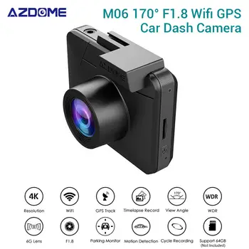 

AZDOME M06 Car Dash Cam 4K HD 2160P/24FPS Ultra GPS WIFI Vehicle Camera DVR Parking Monitor Motion Detection Night Vision