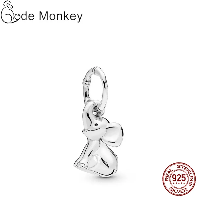 Qikaola Classic Cute Elephant Charms Beads Fit Original 3mm Bracelet Real 925 Sterling Silver Pendant DIY Jewelry CMS1547 Qikaola Classic Cute Elephant Charms Beads Fit Original 3mm Bracelet Real 925 Sterling Silver Pendant DIY Jewelry CMS1547
