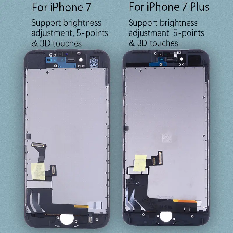 AAA OEM Дисплей для iPhone 7 LCD for iPhone 7 Plus iPhone 8 сборе с тачскрином на рамке черный белый