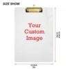 New Custom Pattern Series Writing Board Clip Kids Stationery A4 Paper Acrylic Pad Splint Transparent Clipboard School Supplies 2