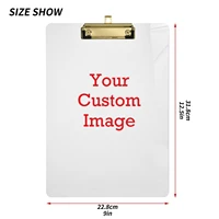 New Custom Pattern Series Writing Board Clip Kids Stationery A4 Paper Acrylic Pad Splint Transparent Clipboard School Supplies 2
