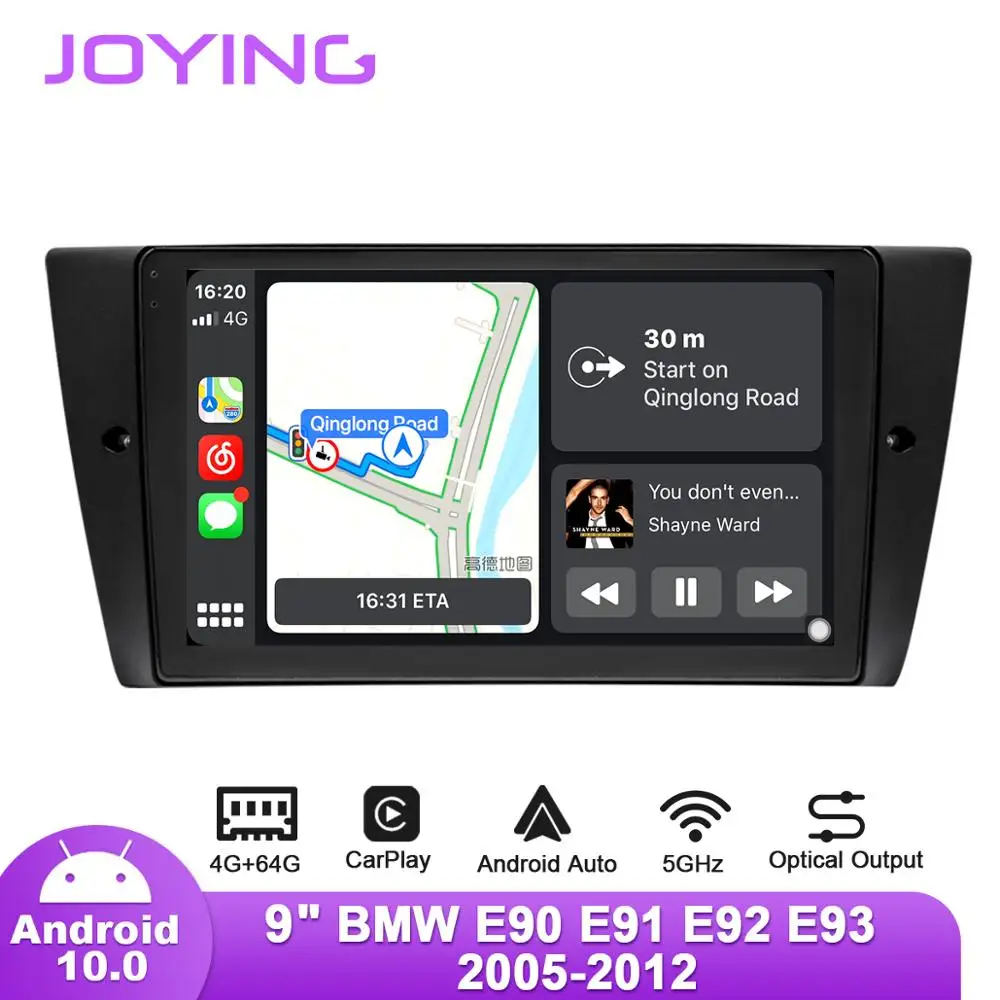 9 дюймов Android10 Автомобильная магнитола для BMW E90 E91 E92 E93 2005 2012 GPS DSP SPDIF Carplay