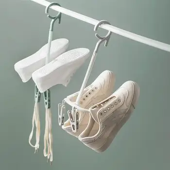 

1Pc Multi-Function Shoes Drying Rack Balcony Shoes Hanging Shelf Multifunctional Shoe Drying Rack Hook For Hanging Shoes