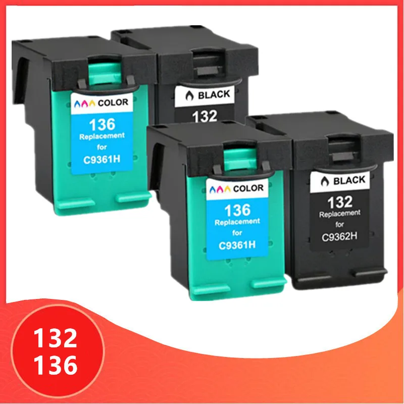 Чернильный картридж для принтера hp 132 136 Photosmart 2573 C3183 1513 Officejet 6213 5443 D4163 pcs1513 2