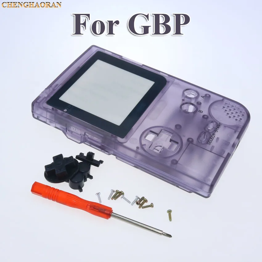 Clear Purple Dark Full Housing Shell Case Cover For Gameboy Pocket Game Console Screwdriver Rubber Silver Lens White Buttons Kit Cases Aliexpress