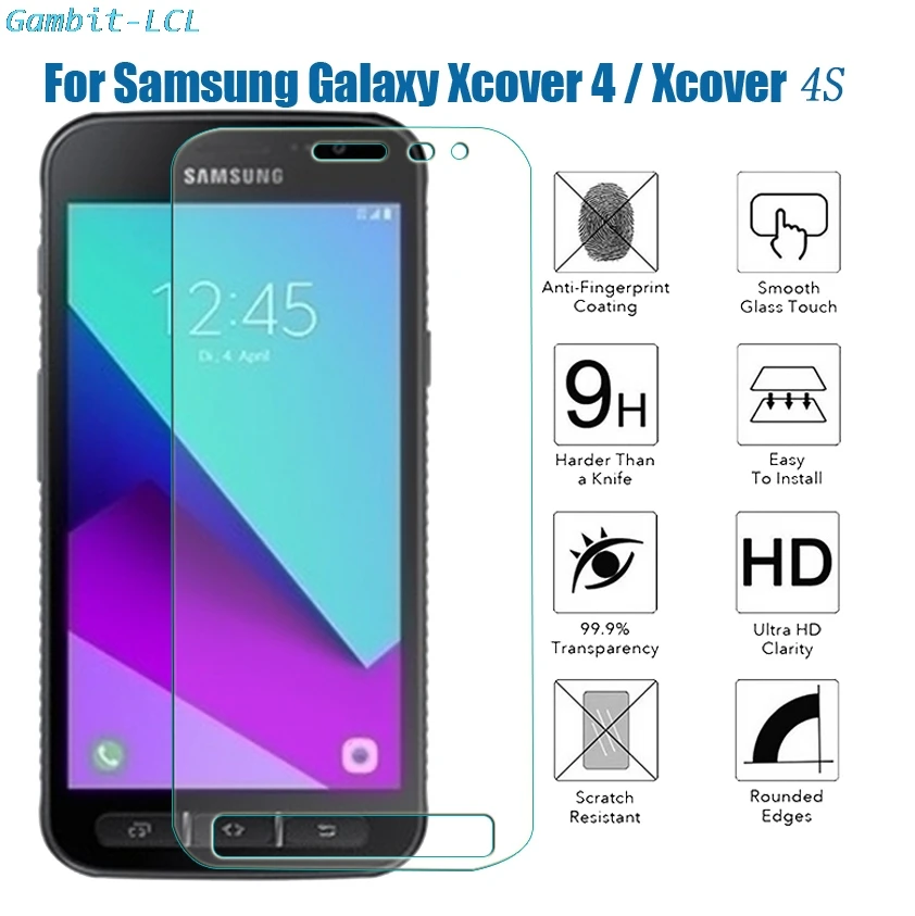 2PCS 9H Tempered Glass For Samsung XCover 4 Xcover4 G390F G390W Screen Protector protective film 4s | Мобильные телефоны и