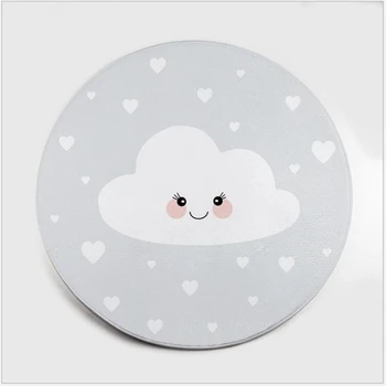

Cartoon Polar Bear Gray Cloud Cat Flamingo Carpet Bedroom Rugs Living Room Round Hanging Basket Floor Mat For Kids Room