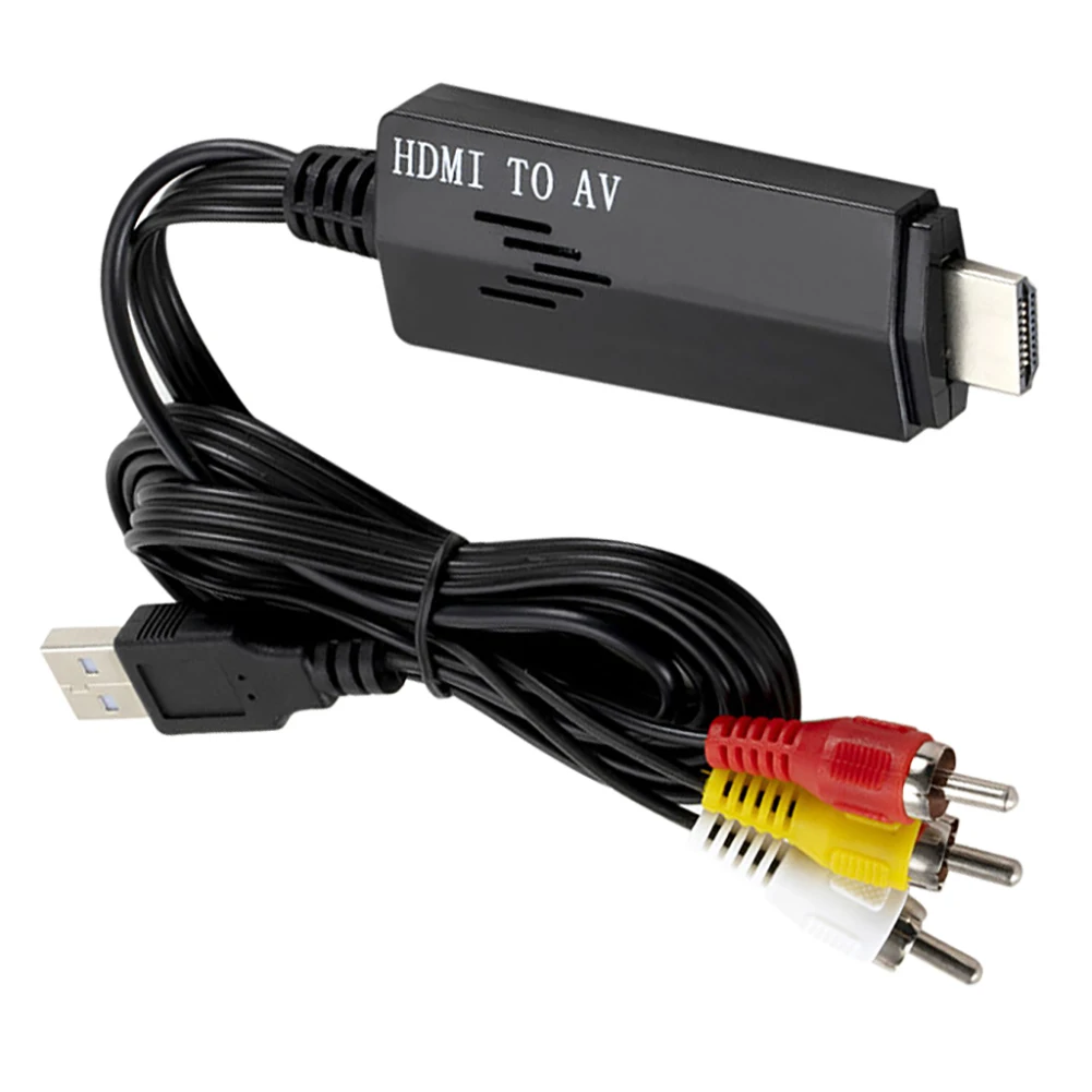 

HDMI to 3RCA Composite AV/CVBS Video Audio Converter HDMI2AV Adapter Support NTSC/PAL for VCR PS4 Camera DVD