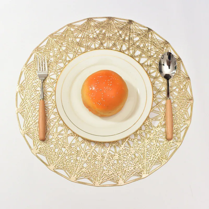 ПВХ полые Золотая Марка Placemat Звезда геометрический узор Placemat